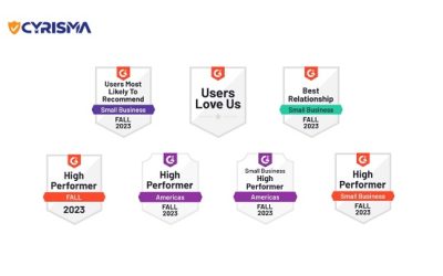 CYRISMA Earns 14 Badges in G2 Fall 2023 Reports